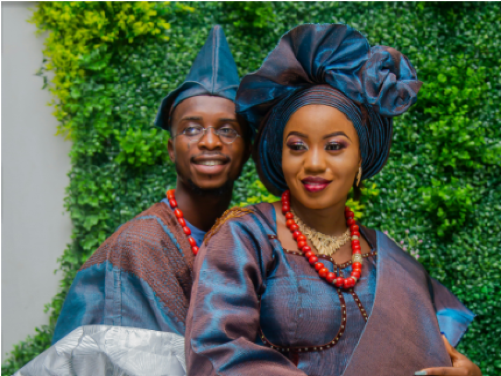 Couple showcasing culture