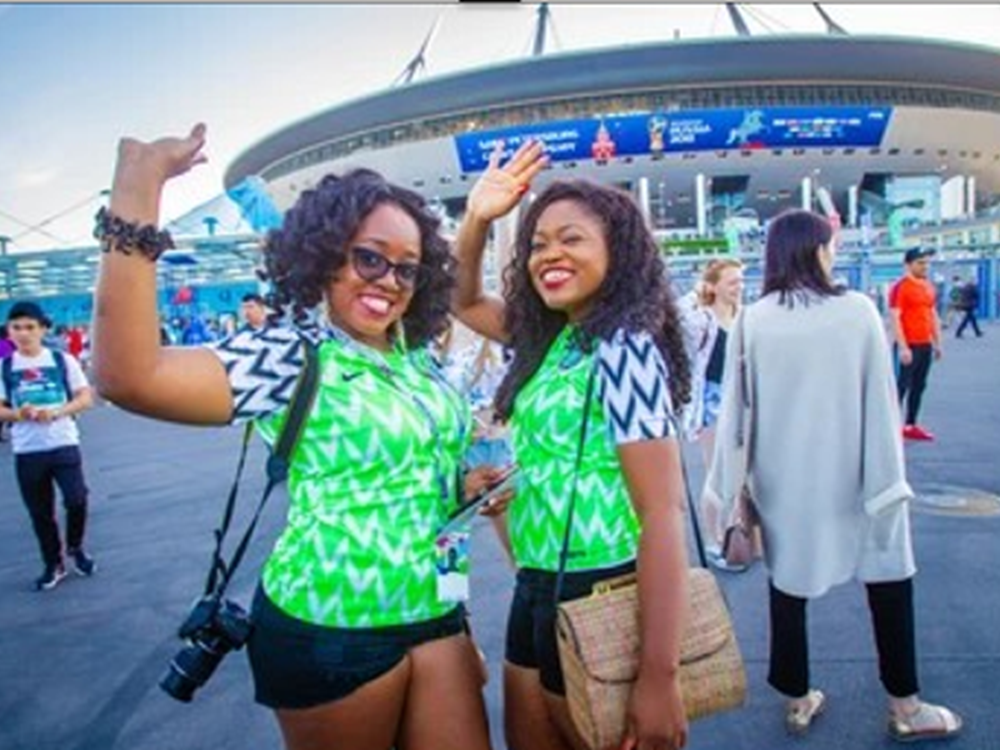 2 Fans with Nigerian football spirit