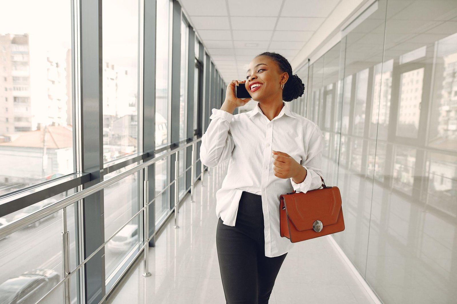Young woman looking successful