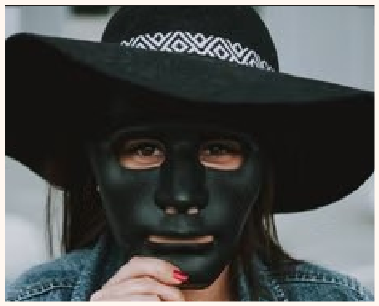 looking successful behind the mask